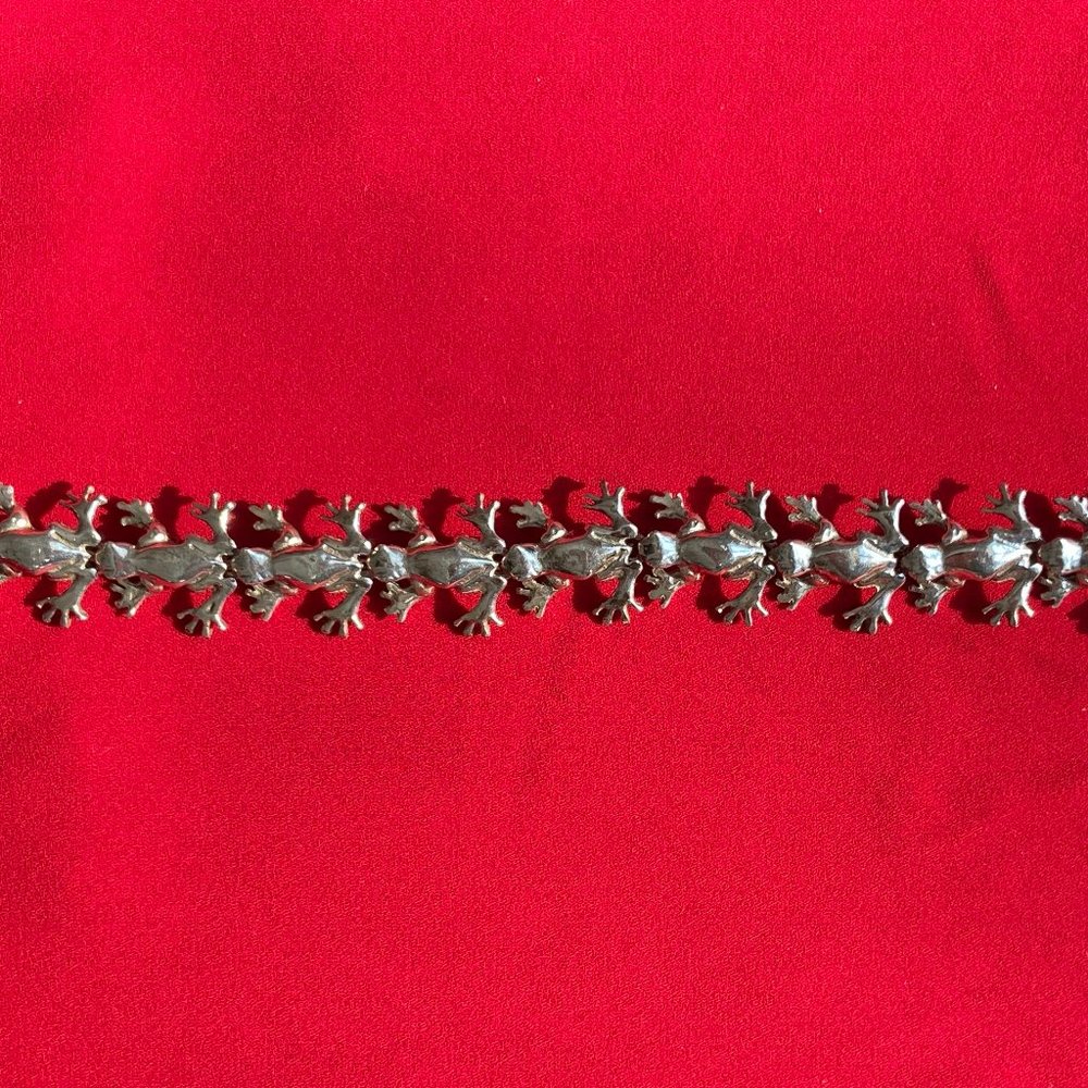 Frog Bracelet in Sterling Silver